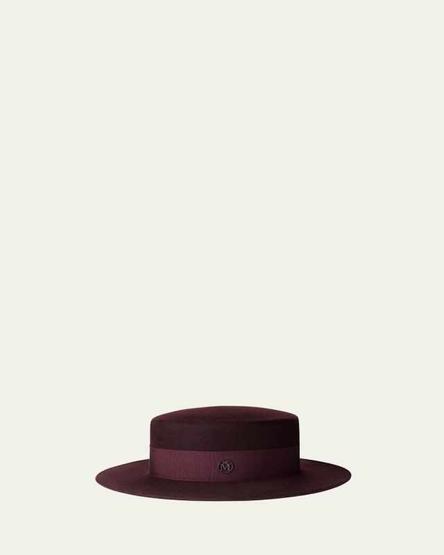 Kiki Waterproof Wool Felt Boater Hat